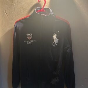 Polo by Ralph Lauren Men's Navy and Red Bomber Jacket